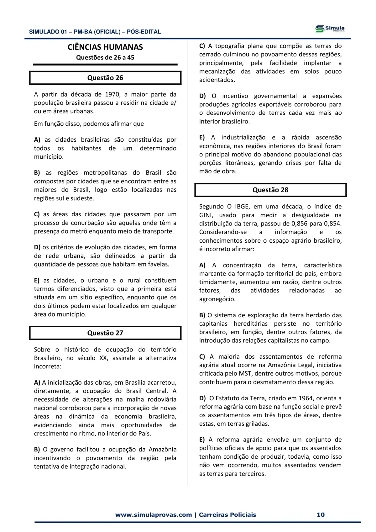 Questões no padrão da banca — CFO PMBA 2026