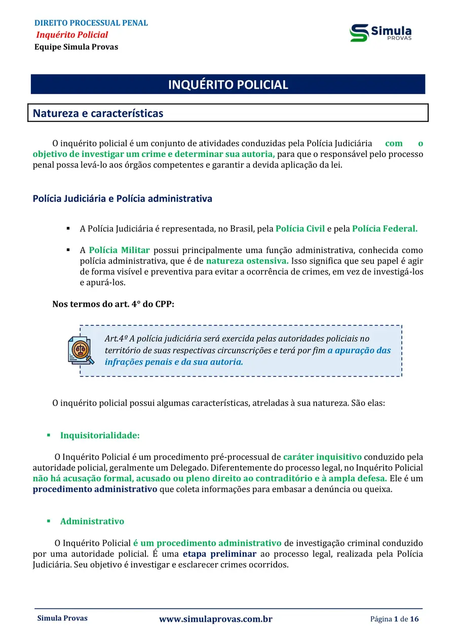 Resumo — Direito Processual Penal — GCM Aracaju 2026