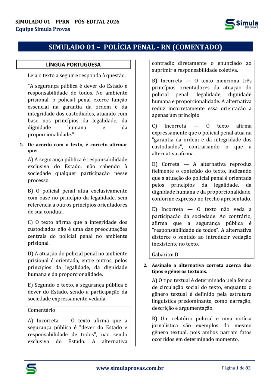 Amostra real do Simulado 01 — versão comentada