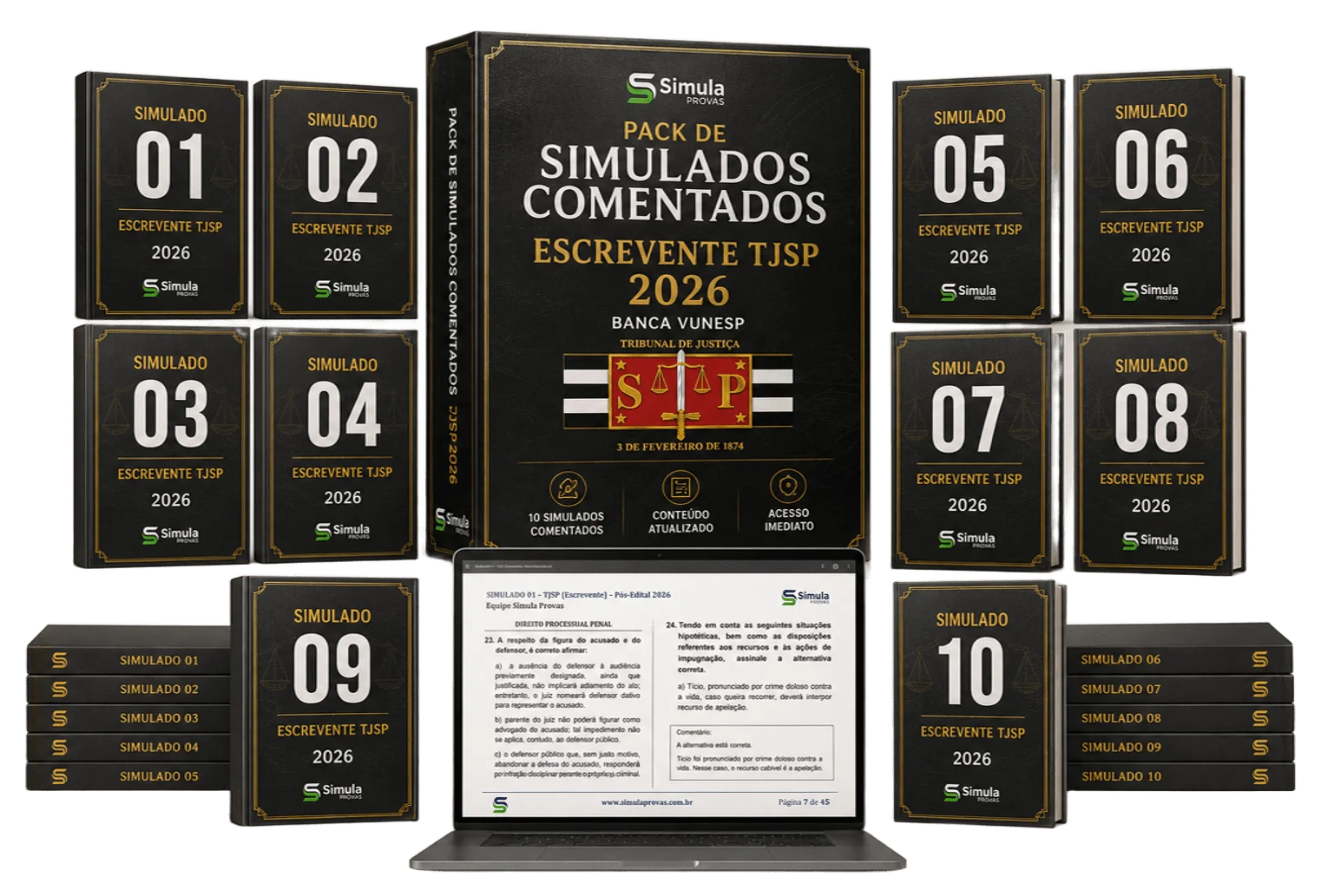 Pack 10 Simulados TJSP